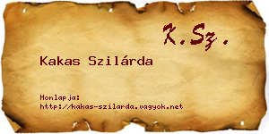 Kakas Szilárda névjegykártya
